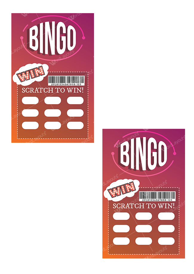 Bingo Ticket Template 02