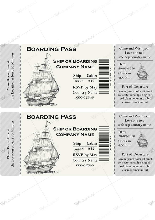 Ship or Boarding Ticket 01