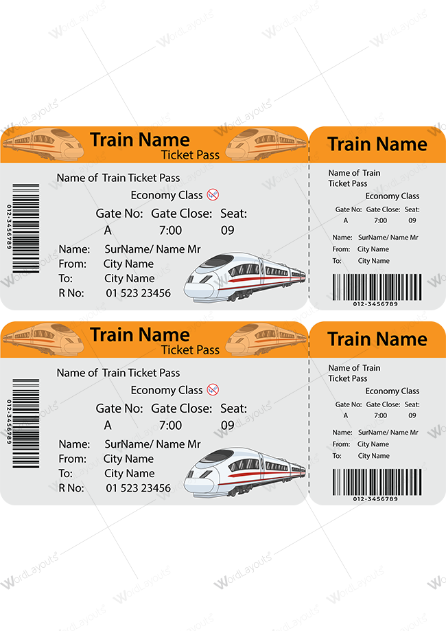 Train Ticket Template 03