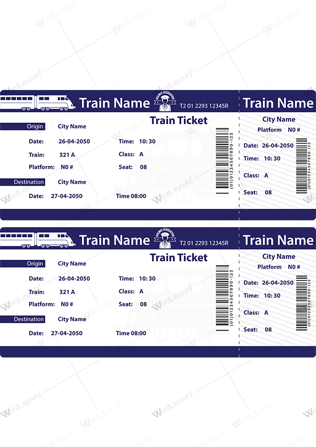 Train Ticket Template 04