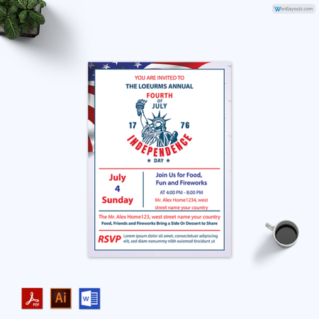 Blank 4th of July Invitations