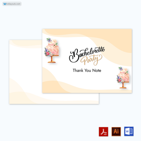Bachelorette Party Thank You Note Template 01