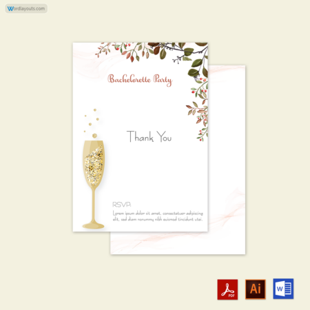 Bachelorette Party Thank You Note Template 02