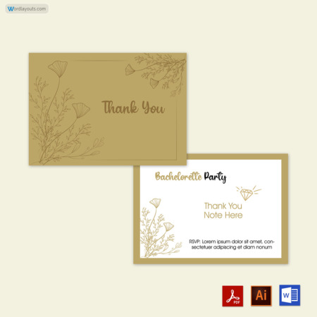 Bachelorette Party Thank You Note Template 03