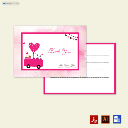 Bachelorette Party Thank You Note Template 06