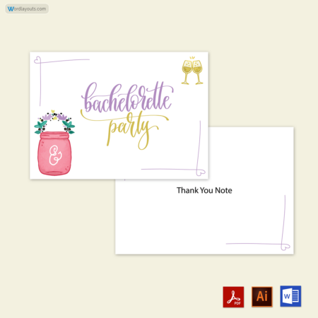 Bachelorette Party Thank You Note Template 07