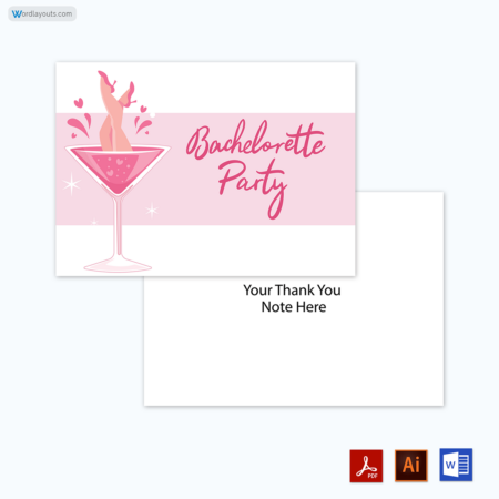 Bachelorette Party Thank You Note Template 08