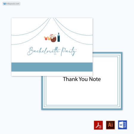 Bachelorette Party Thank You Note Template 10