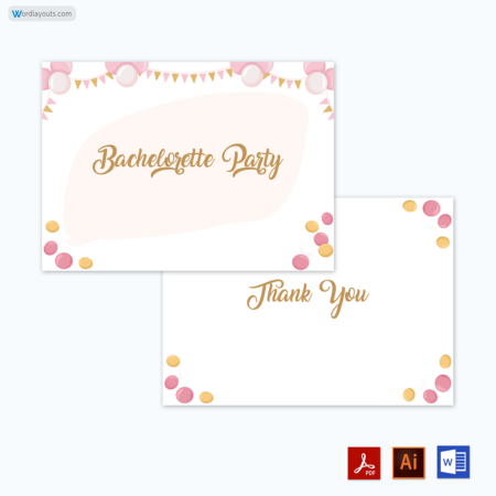 Bachelorette Party Thank You Note Template 11