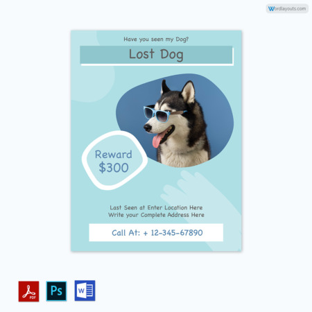 Dog Lost Flyer Template 05