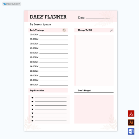 Daily Planner Template 02