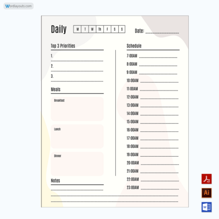 Daily Planner Template 08