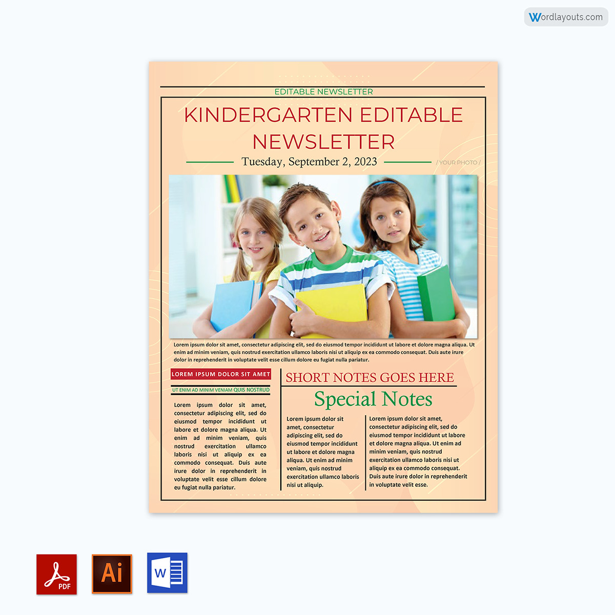 kindergarten Newsletter Template 01