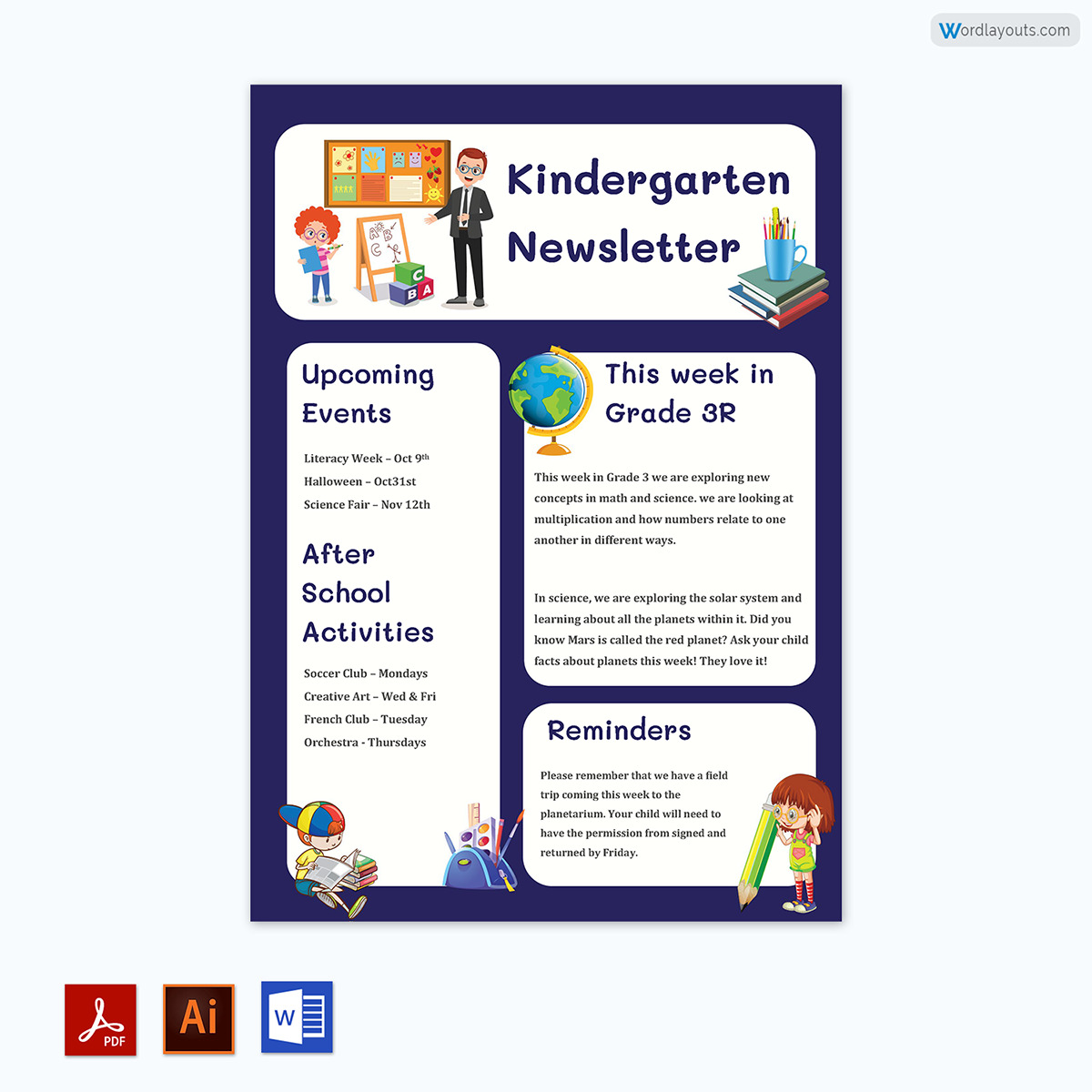 kindergarten Newsletter Template 05