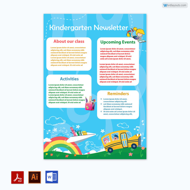 kindergarten Newsletter Template 06