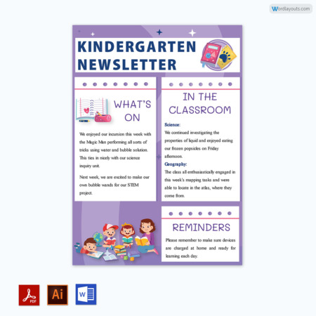 kindergarten Newsletter Template 07