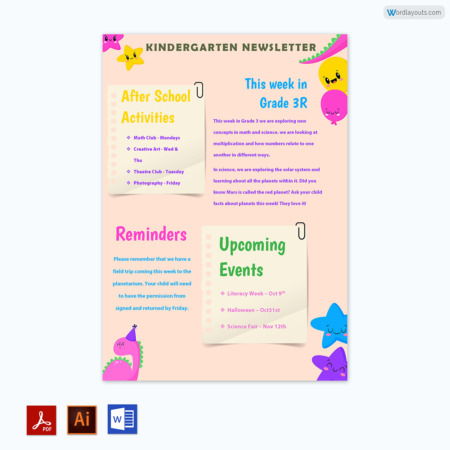 kindergarten Newsletter Template 10